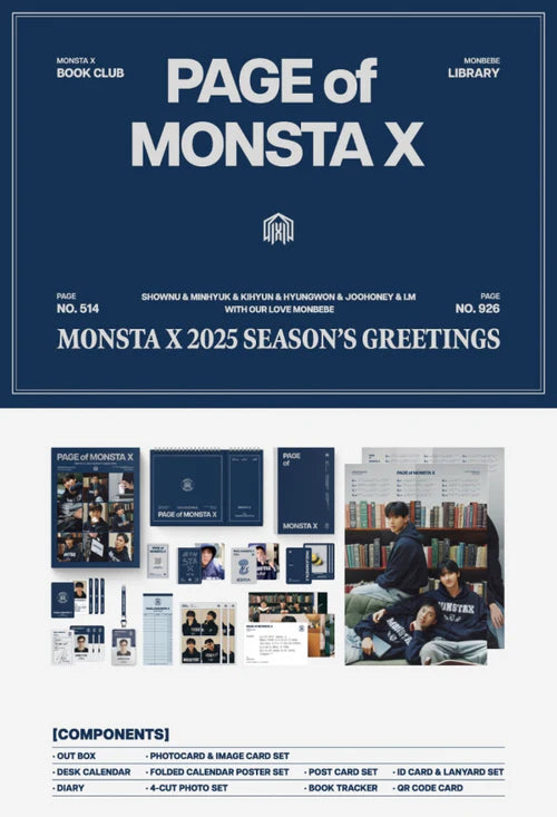 MONSTA X - 2025 SEASON'S GREETINGS (PAGE OF MONSTA X) + Soundwave Photocard