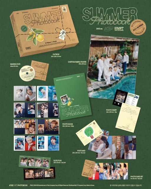 ATEEZ - 2024 SUMMER PHOTOBOOK (DVD & PLAY CODE) Nolae