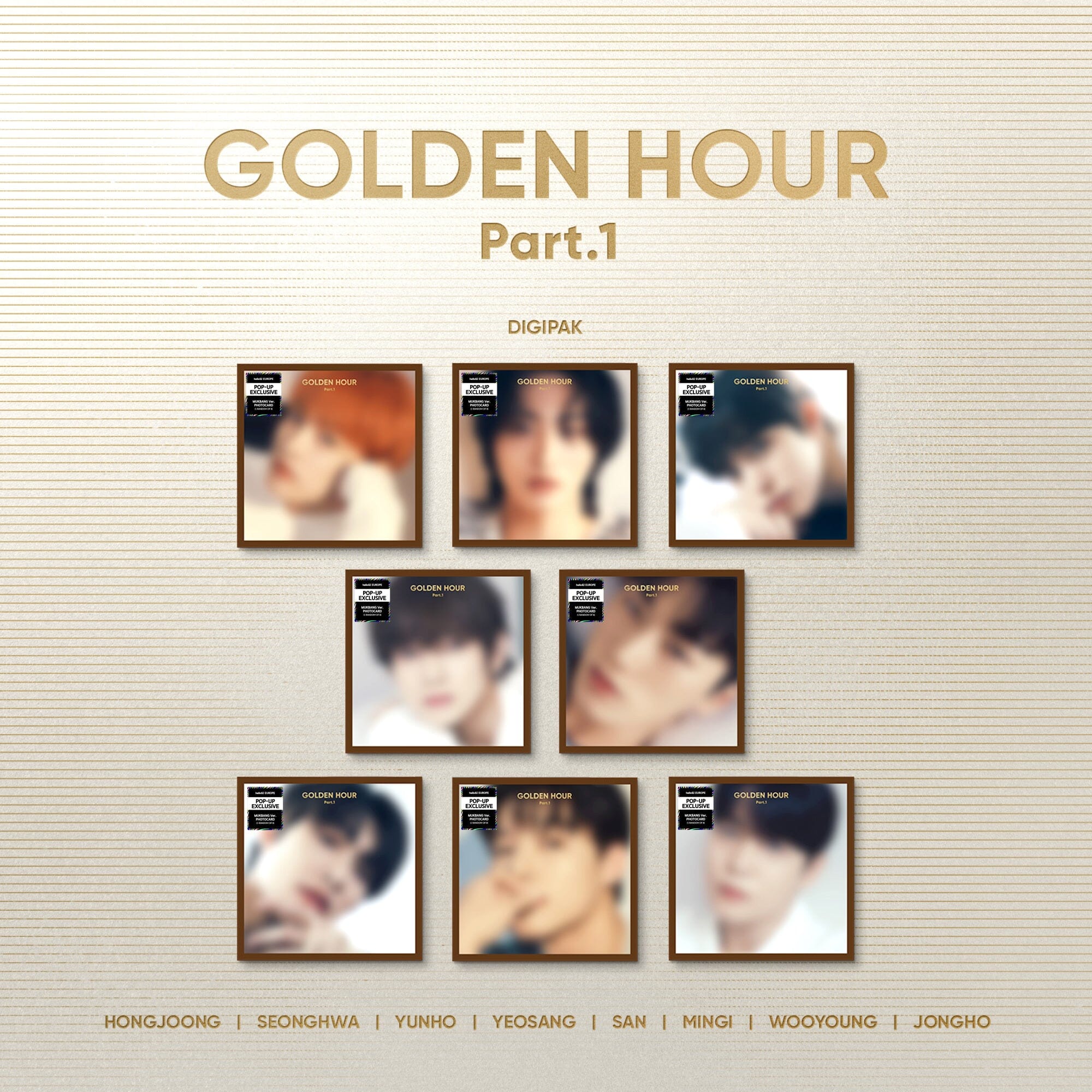 ATEEZ - GOLDEN HOUR : PART 1 (10TH MINI ALBUM) DIGIPAK VER. + Soundwave Photocard Nolae