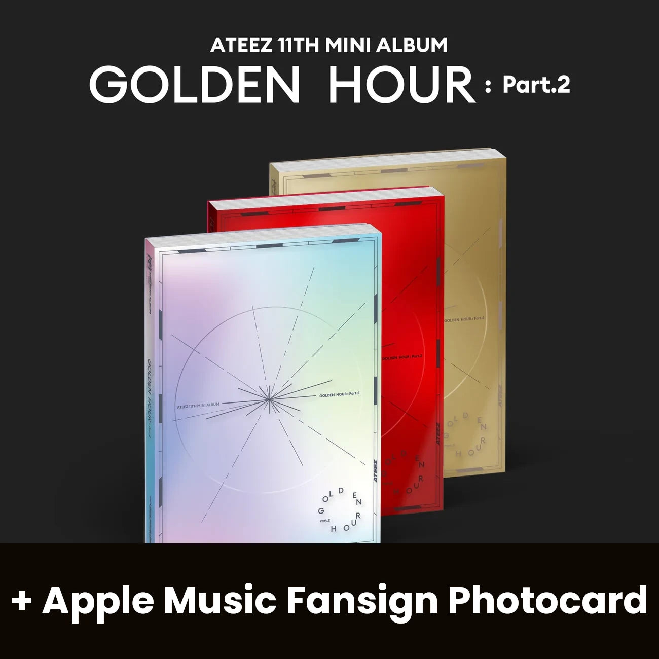 ATEEZ - GOLDEN HOUR: PART.2 + Apple Music Fansign Photocard Nolae