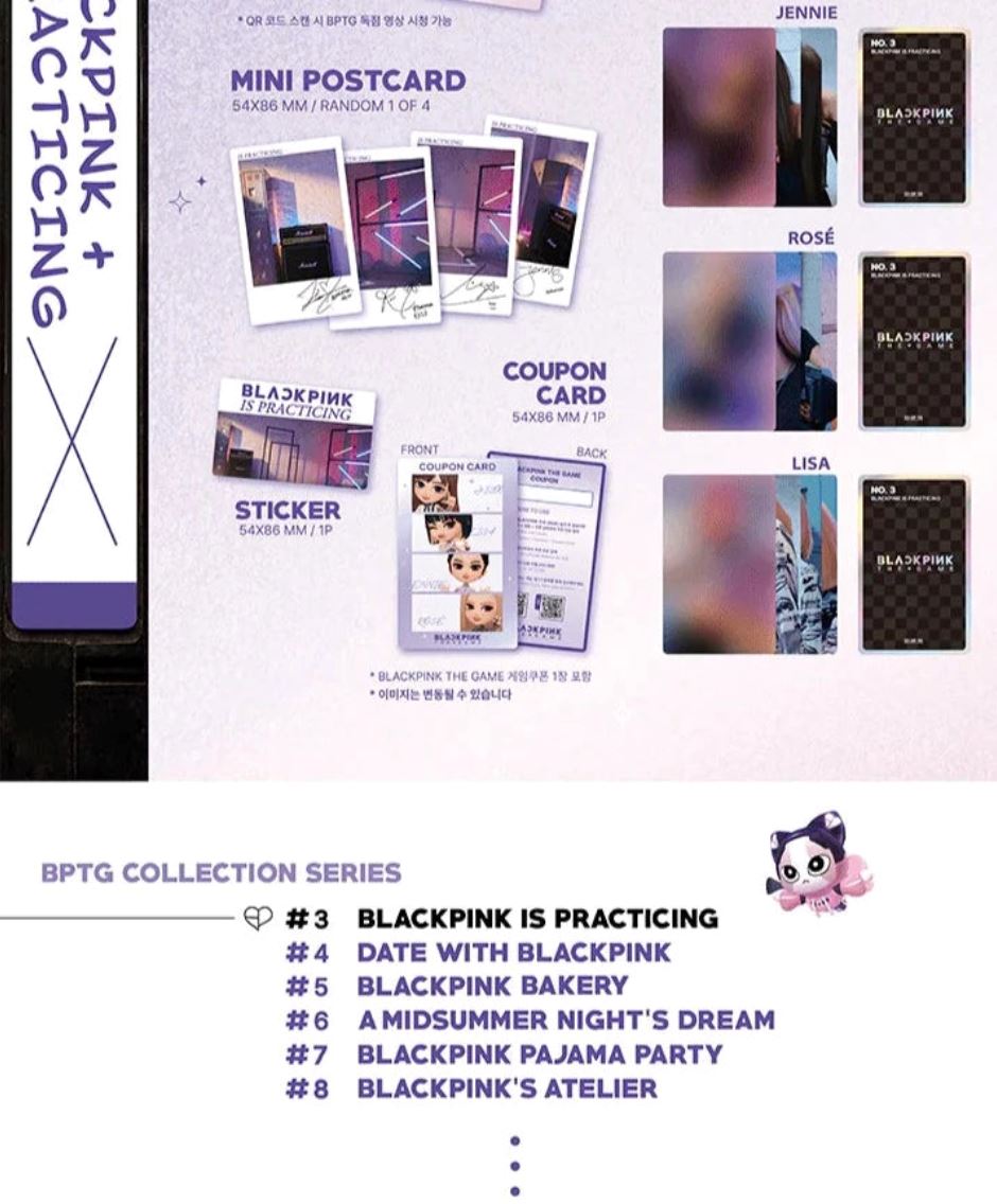 BLACKPINK - THE GAME PHOTOCARD COLLECTION 1/2 + Extra Photocard Nolae