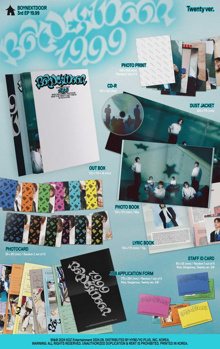 BOYNEXTDOOR - 19.99 (3RD EP) SET + Weverse Gift Nolae