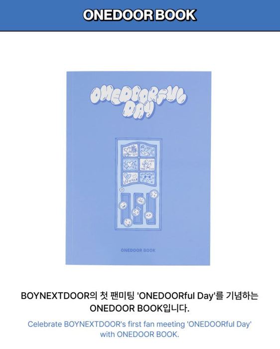 BOYNEXTDOOR - 2024 FAN MEETING 'ONEDOORful Day' MD Nolae