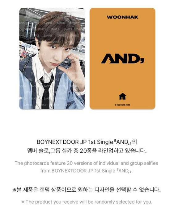 BOYNEXTDOOR - RANDOM PHOTOCARD (JP 1ST SINGLE 'AND,') Nolae