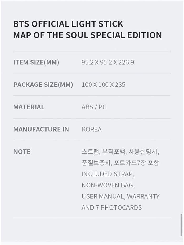 BTS - OFFICIAL LIGHT STICK SE MAP OF THE SOUL Nolae