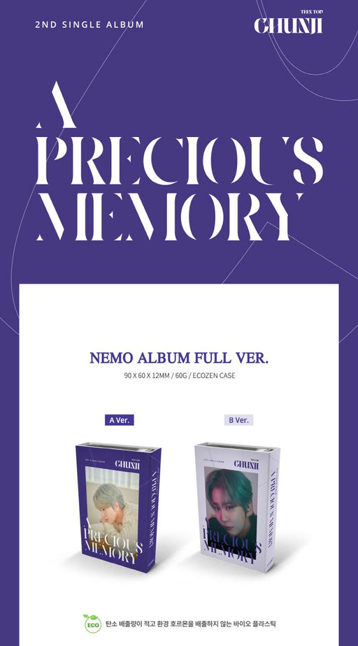 CHUNJI (TEEN TOP) - A PRECIOUS MEMORY (2ND MINI ALBUM) NEMO ALBUM Nolae