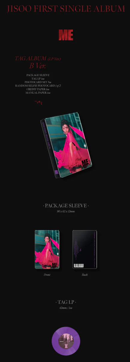 JISOO - FIRST SINGLE ALBUM [ME] YG TAG ALBUM (LP Ver.) Nolae