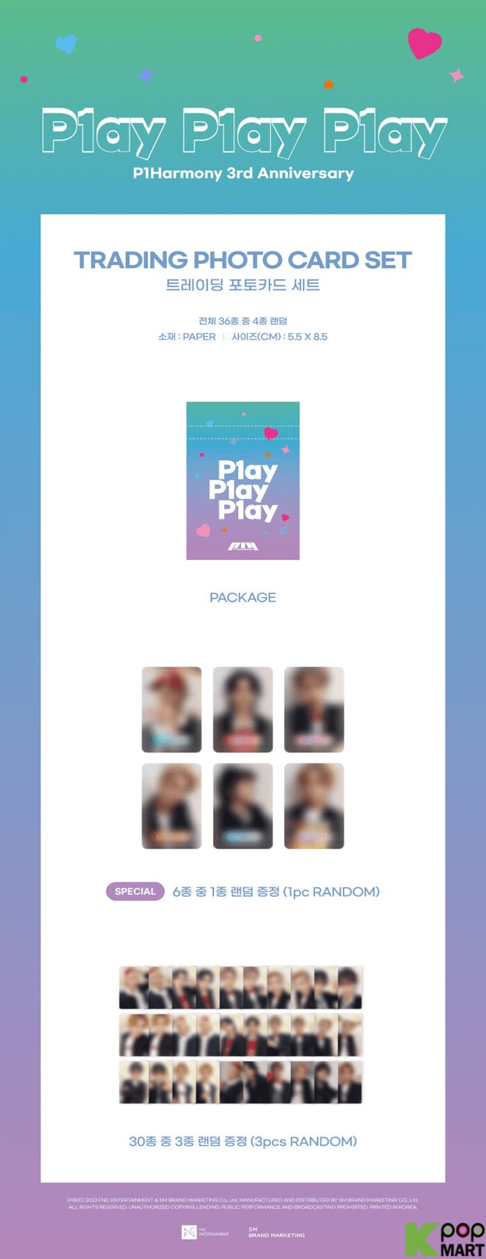 P1Harmony – [P1ay P1ay P1ay] TRADING PHOTO CARD SET Nolae