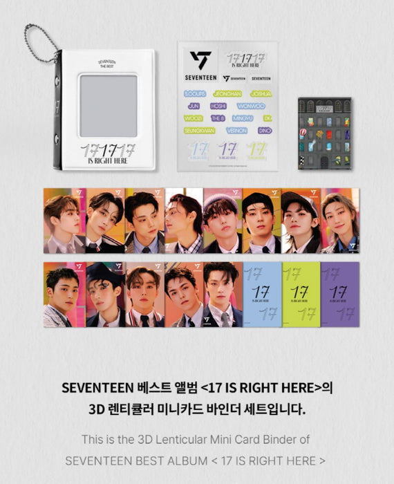 SEVENTEEN - 3D LENTICULAR MINI CARD & BINDER ('17 RIGHT HERE' MD) Nolae