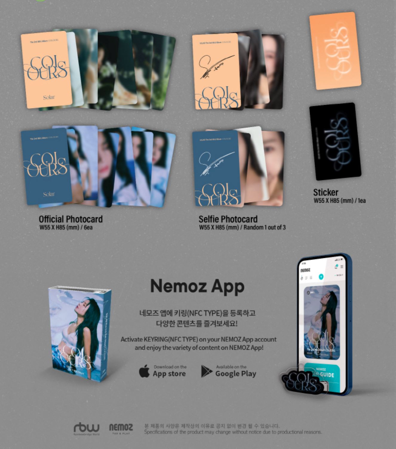 SOLAR (MAMAMOO) - COLOURS (THE 2ND MINI ALBUM) NEMO VER. Nolae