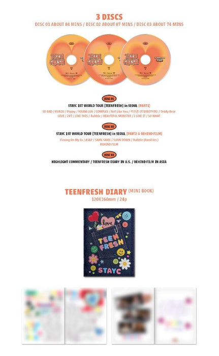 STAYC - 1ST WORLD TOUR (TEENFRESH) DVD & QR Nolae