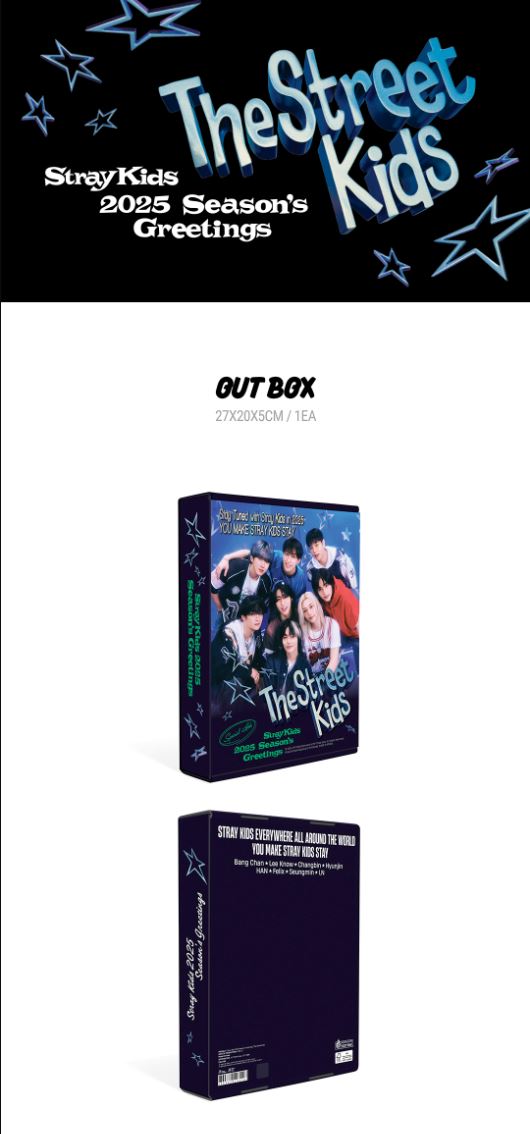 STRAY KIDS - 2025 SEASON'S GREETINGS (THE STREET KIDS) + JYP SHOP Photocard Set Nolae