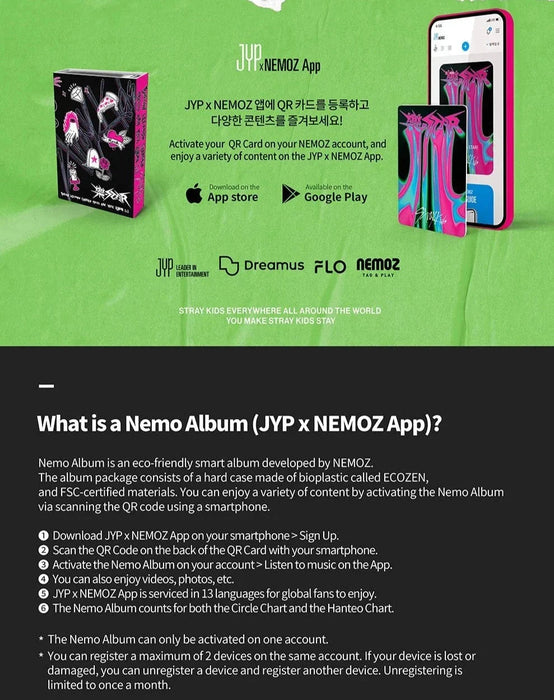 Stray Kids - ROCK-STAR (樂-STAR) PLATFORM ALBUM NEMO VER. + JYP Polaroid Nolae