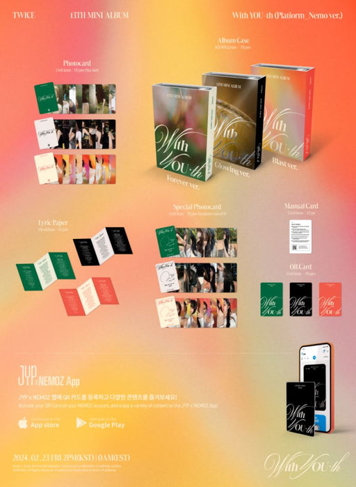 TWICE - WITH YOU-TH (13TH MINI ALBUM) PLATFORM NEMO VER. Nolae