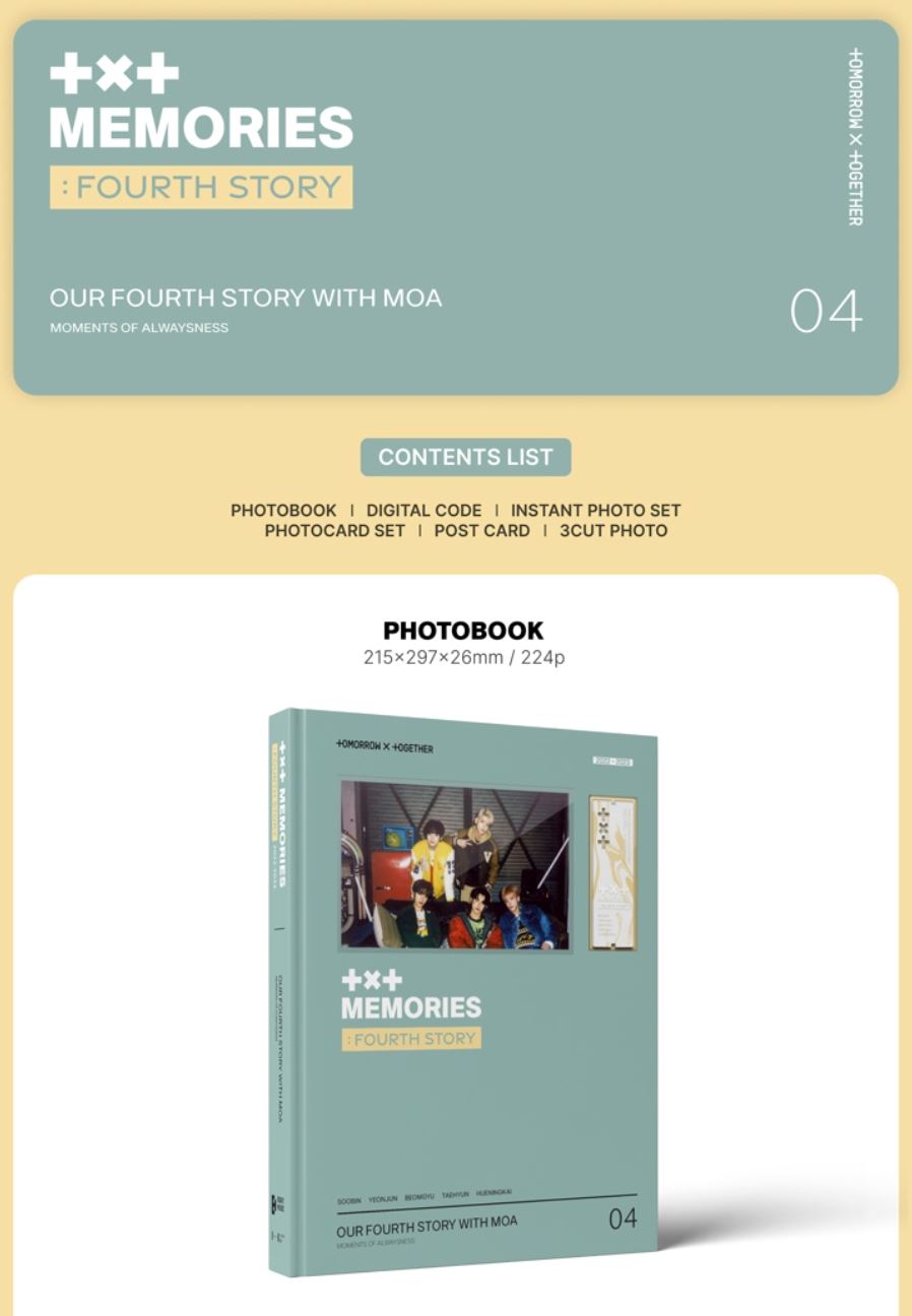 TXT - MEMORIES : FOURTH STORY + Weverse Gift Nolae