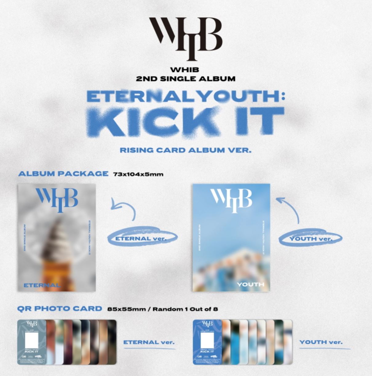 WHIB - ETERNAL YOUTH : KICK IT (2ND SINGLE ALBUM) RISING CARD ALBUM VER. Nolae