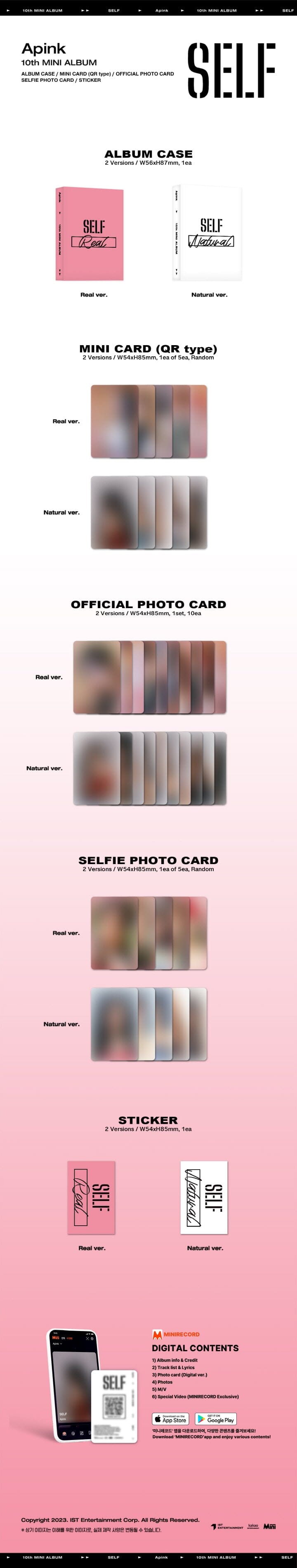 APINK - SELF (10TH MINI ALBUM) Platform Version Nolae Kpop