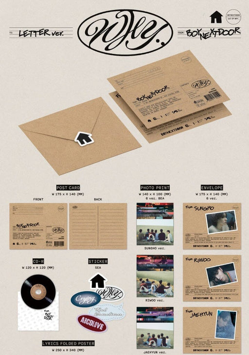 BOYNEXTDOOR - WHY.. (1ST EP ALBUM) LETTER VER. Nolae Kpop