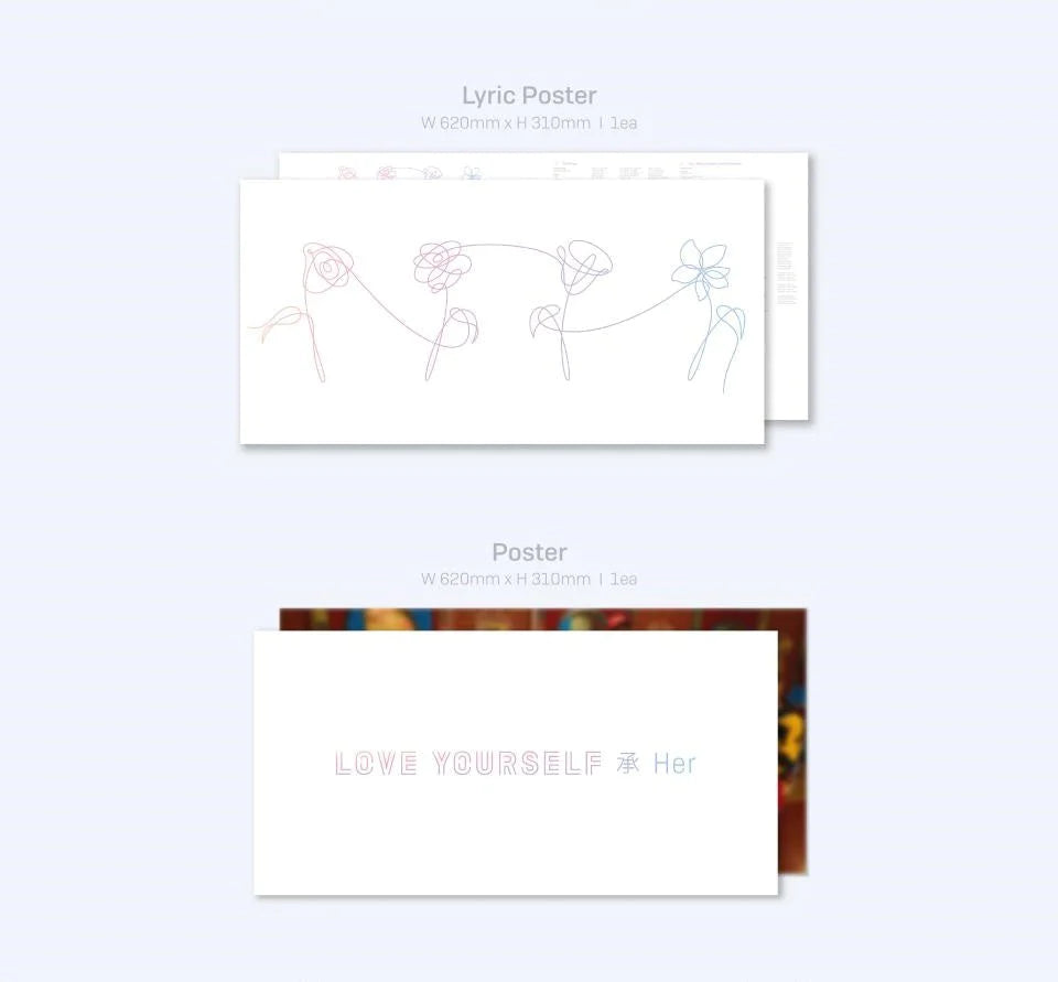 BTS - LOVE YOURSELF 承 HER VINYL LP Nolae Kpop