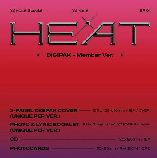 (G)I-DLE - HEAT (SPECIAL ALBUM) DIGIPAK MEMBER VER. Nolae Kpop