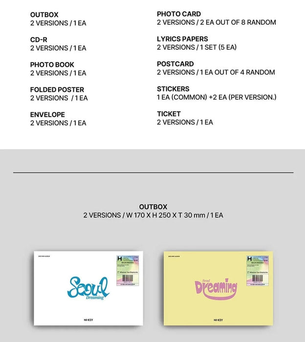 H1-KEY - SEOUL DREAMING (2ND MINI ALBUM) Nolae Kpop