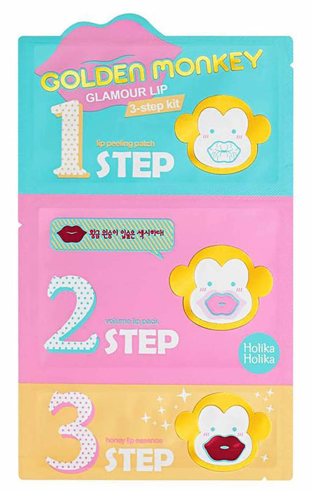 HOLIKA HOLIKA Golden Monkey Glamour Lip 3-Step Kit Nolae Kpop