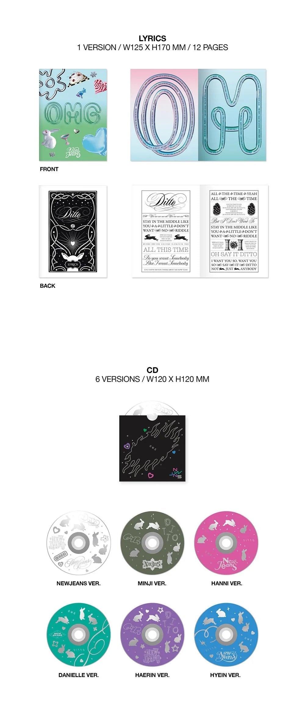 NewJeans - [OMG]Message Card ver.(Set ver)+ Weverse Gift Nolae Kpop