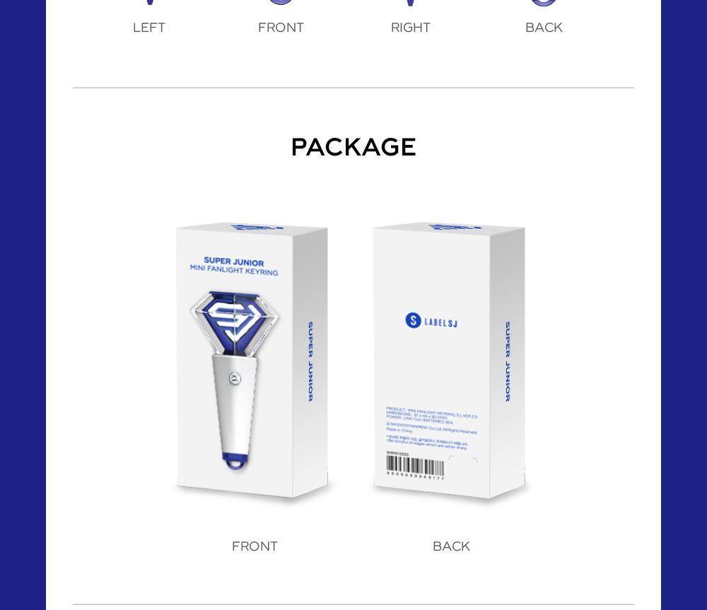 [SUPER JUNIOR] Official Fanlight (Light Stick) Mini Keyring VER 2.0