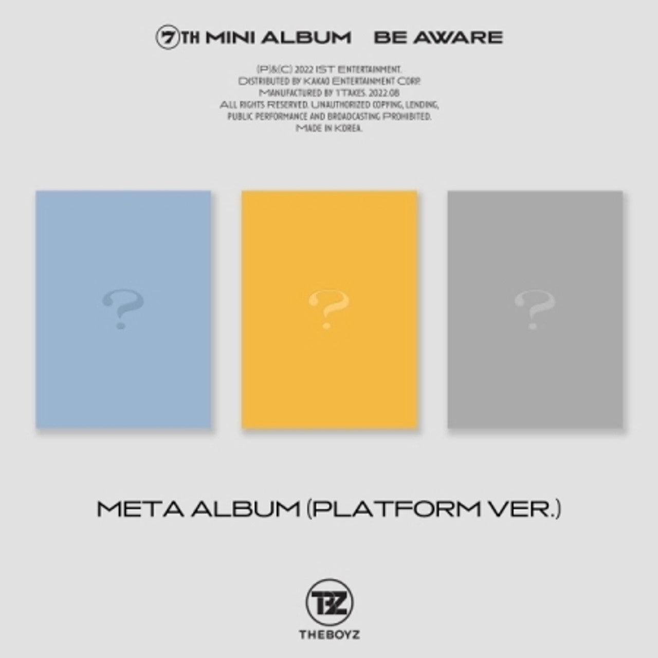 THE BOYZ - BE AWARE (7TH MINI ALBUM) META ALBUM (PLATFORM VER.) Nolae Kpop