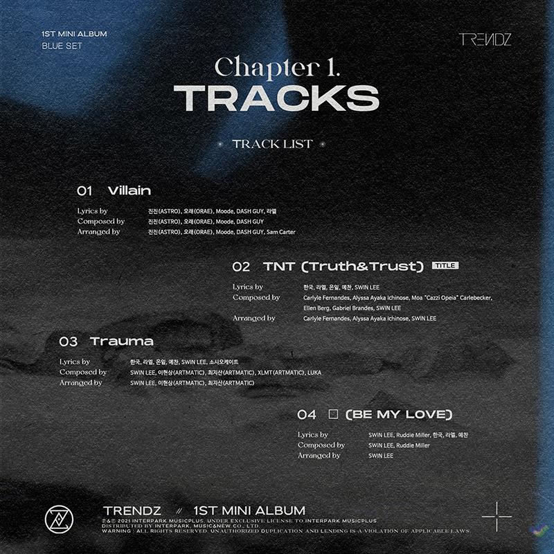 TRENDZ - 1ST MINI [BLUE SET] Chapter 1. TRACKS Nolae Kpop